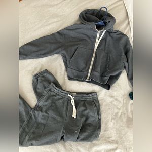 Everlane S Grey/blue matching sweatset